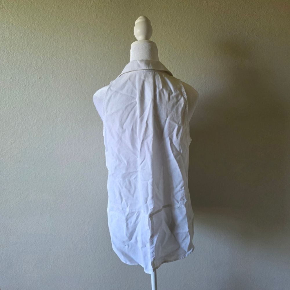 Anthropologie Cloth & Stone White Sleeveless Hipster Top Small - Picture 4 of 8